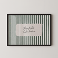 This Feels Like Home Vintage Stripes Landscape in Green