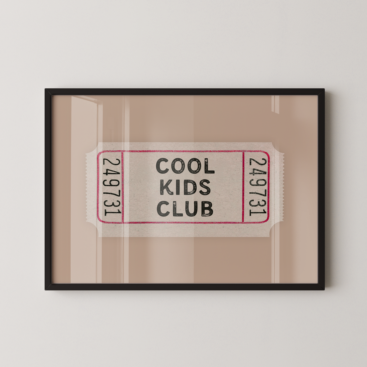Cool Kids Club Ticket in Beige