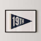 19th Hole Golf Flag in Blue