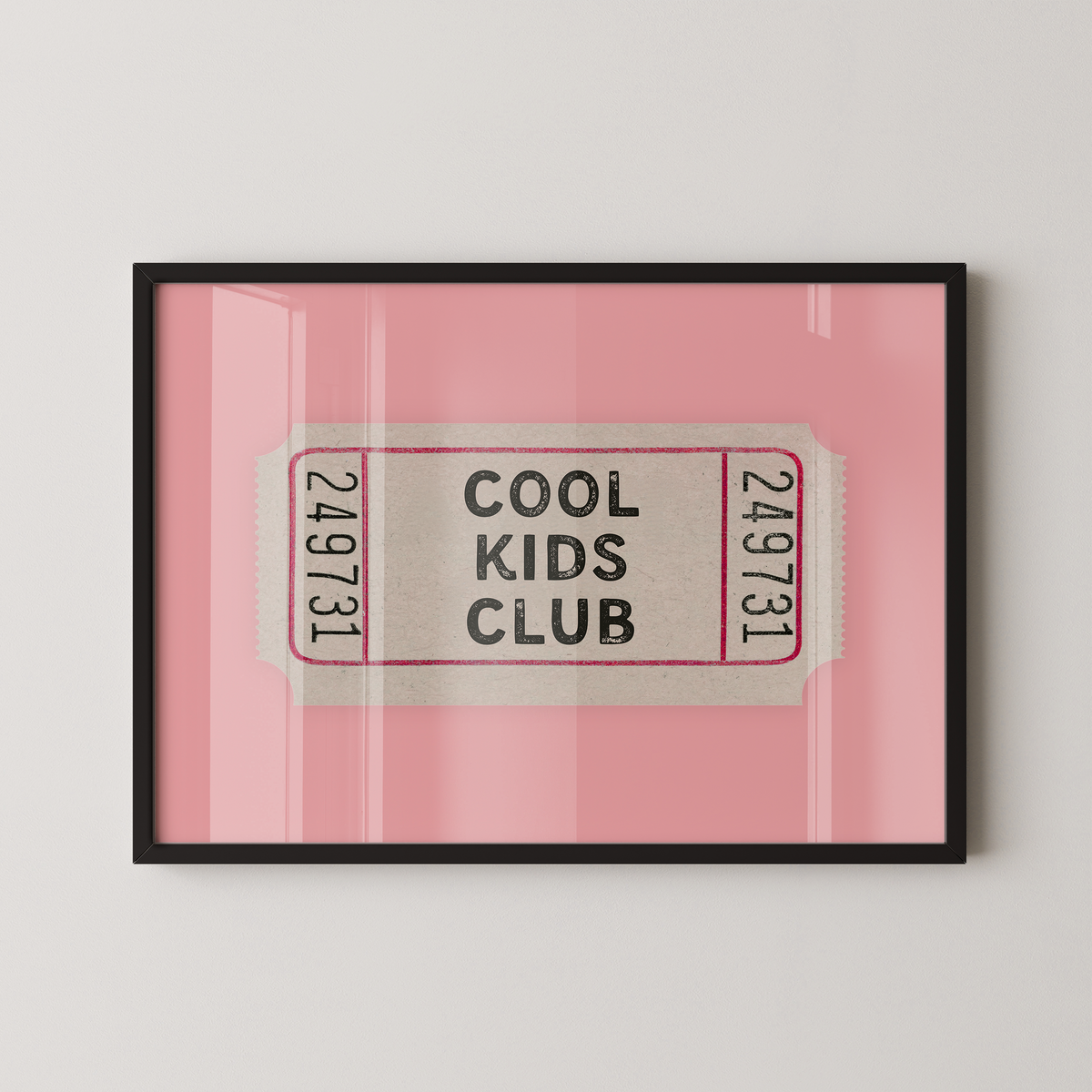 Cool Kids Club Ticket in Pink