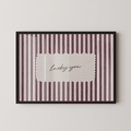 Lucky You Vintage Stripes Landscape in Red