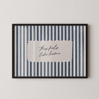 This Feels Like Home Vintage Stripes in Blue