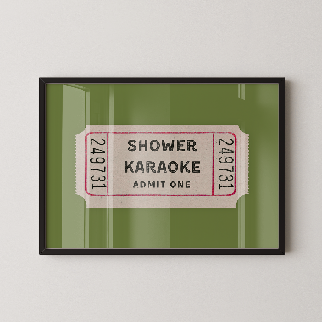 Shower Karaoke Ticket in Green