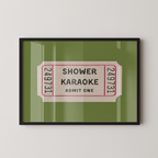 Shower Karaoke Ticket in Green
