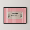 Shower Karaoke Ticket in Pink