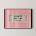 Shower Karaoke Ticket in Pink