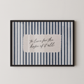 To Live for the Hope of it All Vintage Stripes in Blue