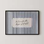 To Live for the Hope of it All Vintage Stripes in Blue