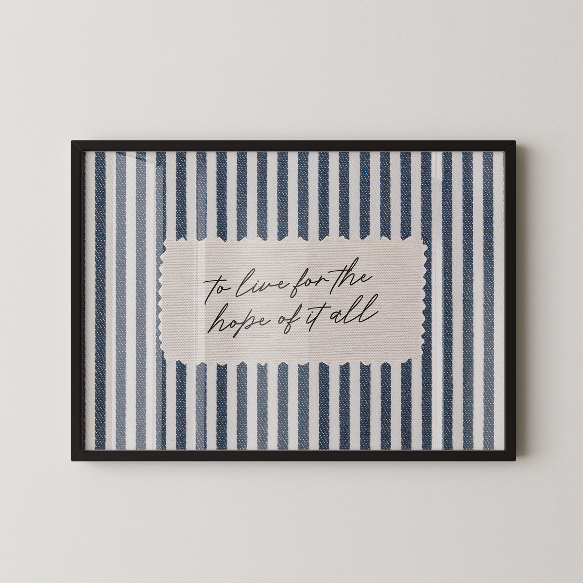 To Live for the Hope of it All Vintage Stripes in Blue