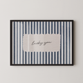 Lucky You Vintage Stripes Landscape inBlue