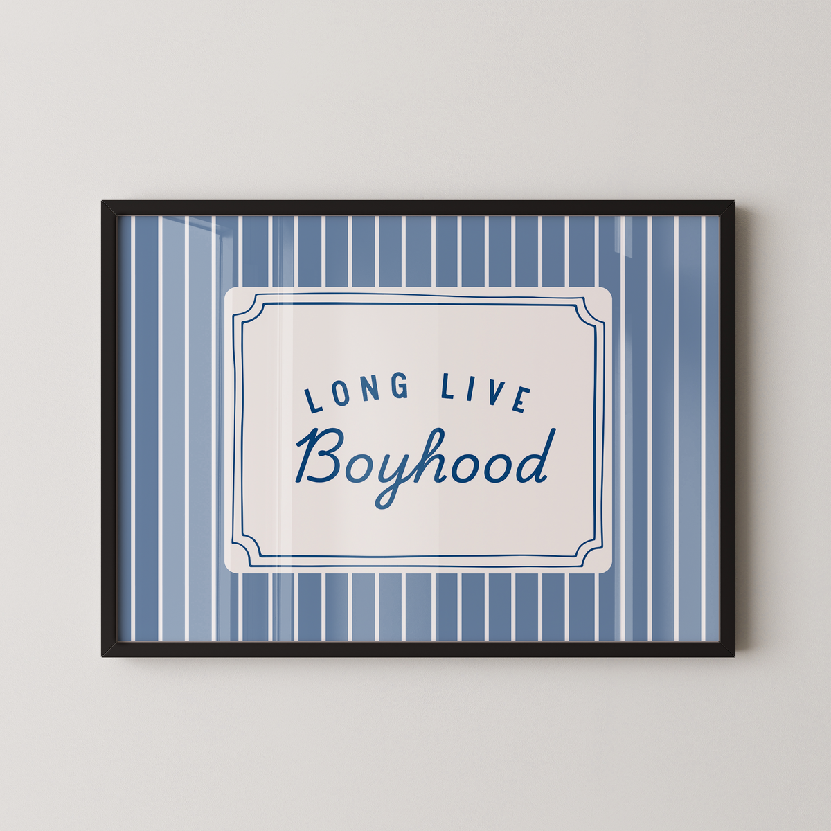 Long Live Boyhood Stripes in Blue
