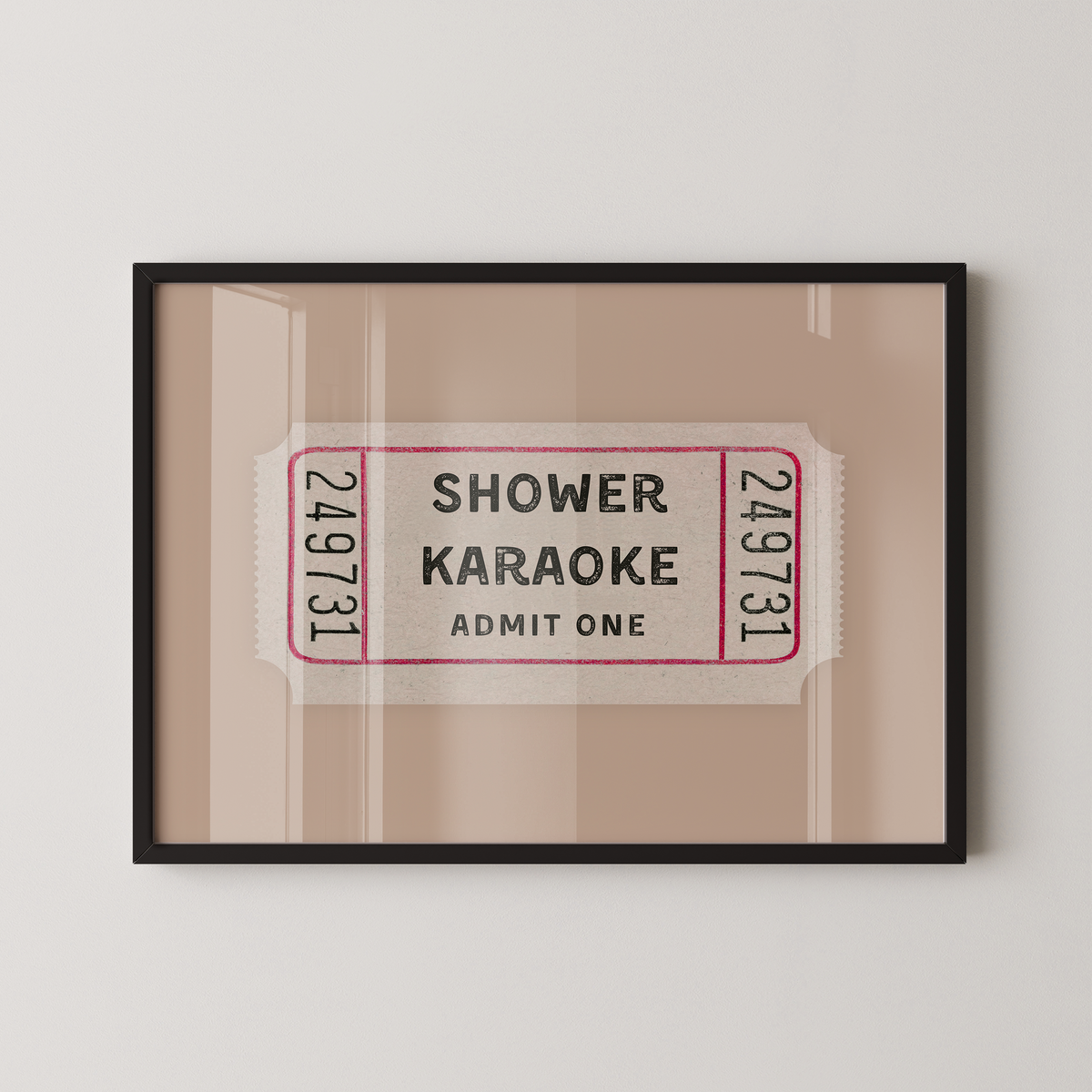 Shower Karaoke Ticket in Beige