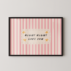 Night Night Love You in Pink