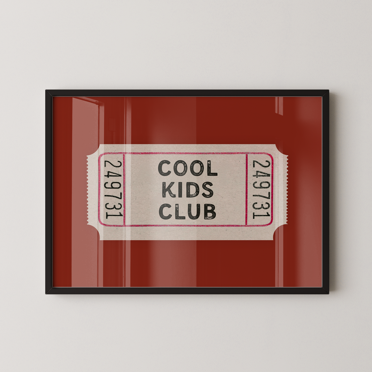 Cool Kids Club Ticket in Red