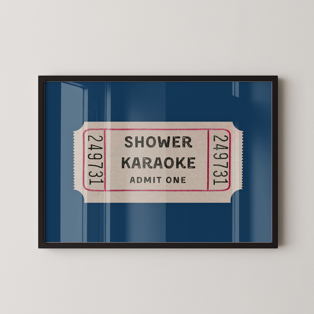 Shower Karaoke Ticket in Blue