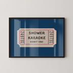 Shower Karaoke Ticket in Blue