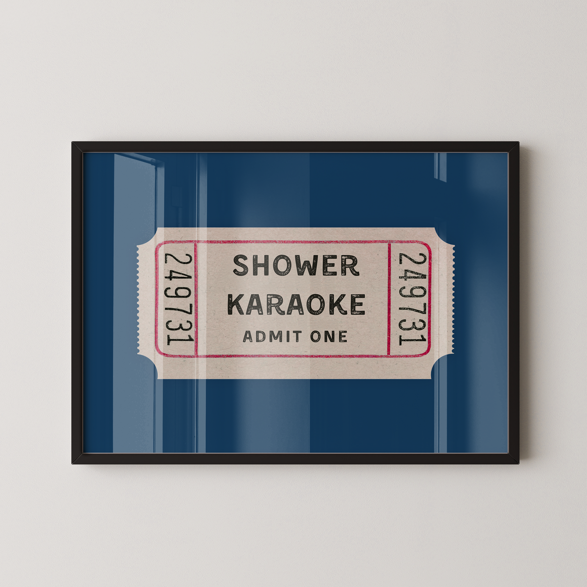 Shower Karaoke Ticket in Blue