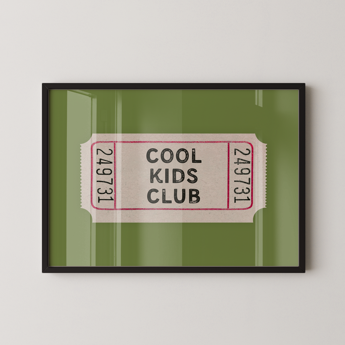 Cool Kids Club Ticket in Green