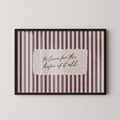 To Live for the Hope of it All Vintage Stripes Landscape in Red