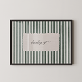 Lucky You Vintage Stripes Landscape in Green