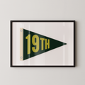 19th Hole Golf Flag Green and Yellow