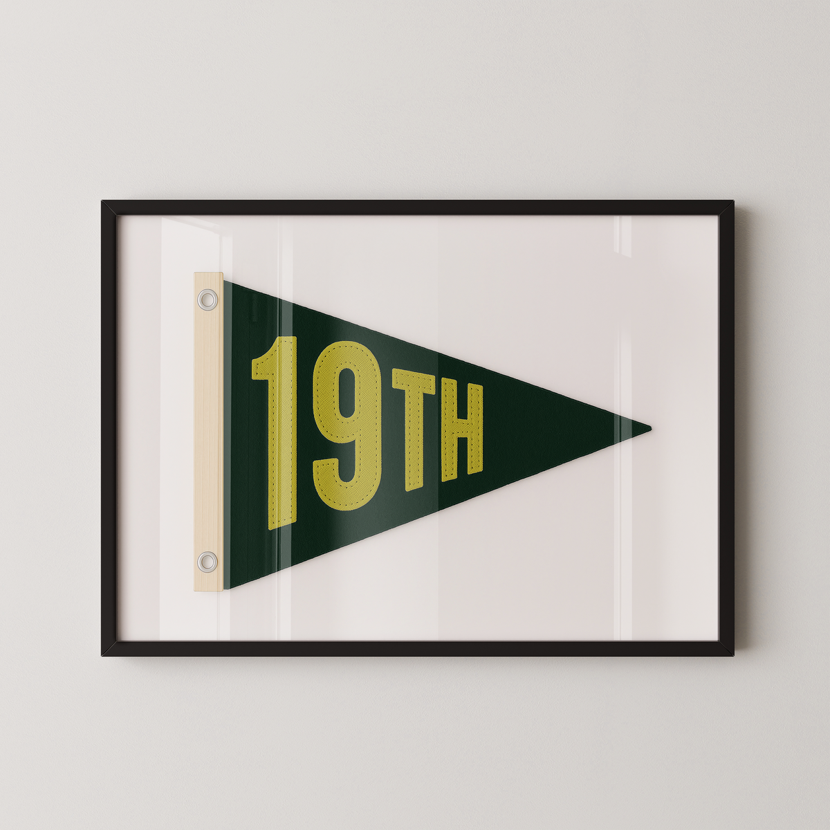 19th Hole Golf Flag Green and Yellow