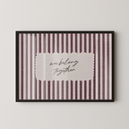 We Belong Together Vintage Stripes Landscape in Red