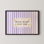 Night Night Love You in Purple