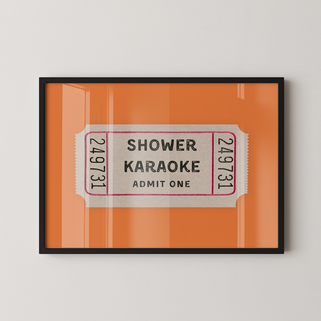 Shower Karaoke Ticket in Orange