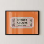 Shower Karaoke Ticket in Orange