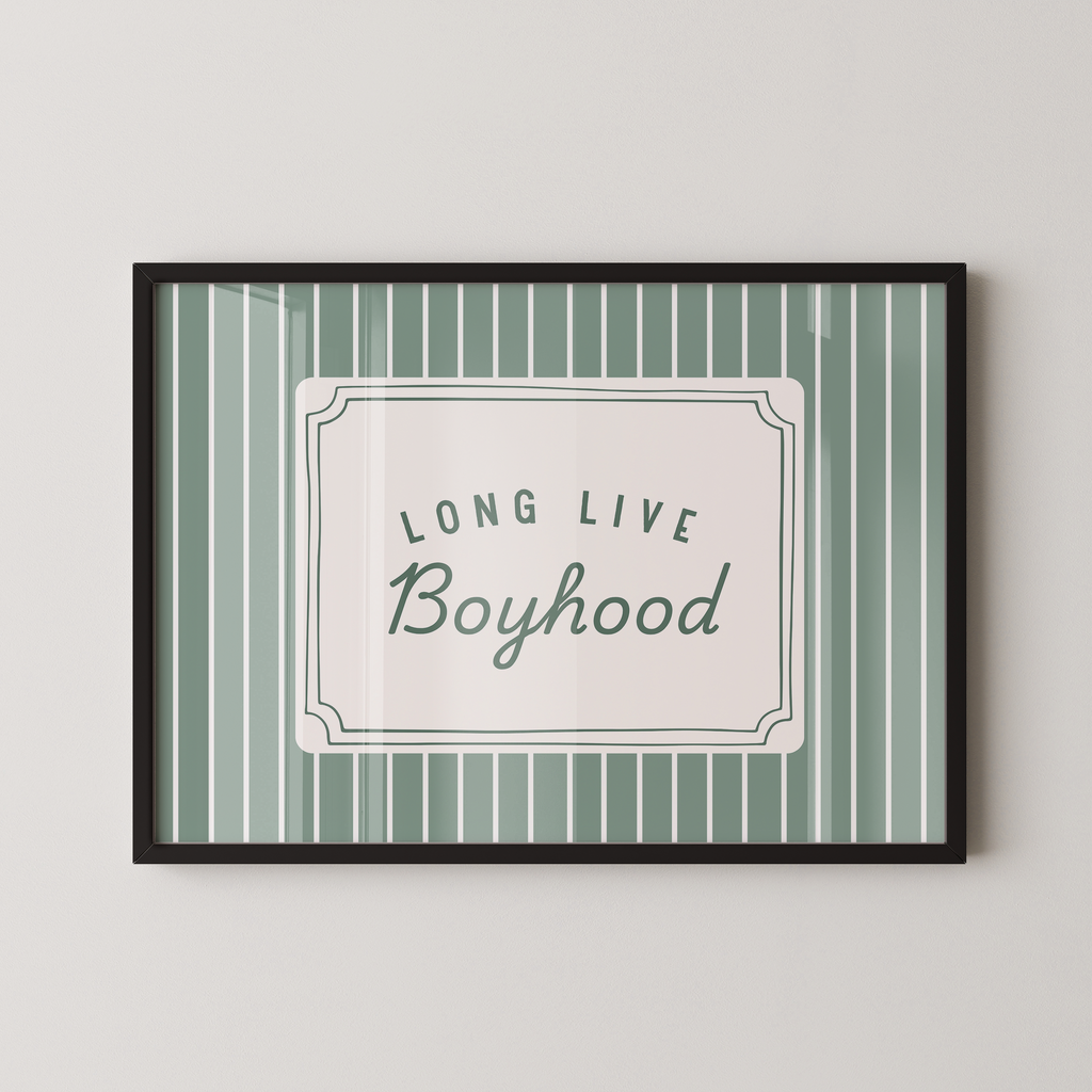 Long Live Boyhood Stripes in Green