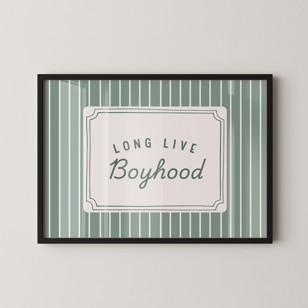 Long Live Boyhood Stripes in Green