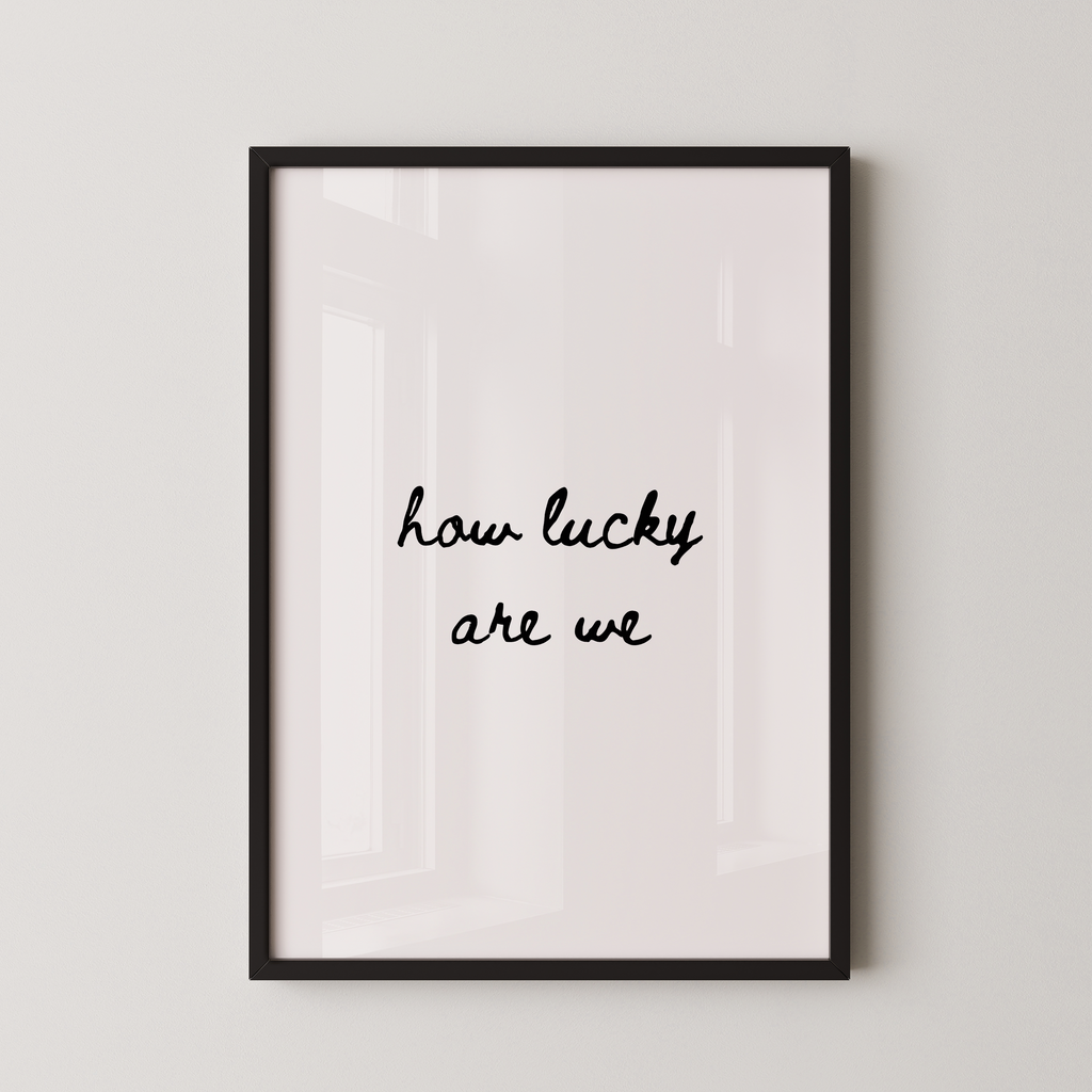 How Lucky Are We Script in Black