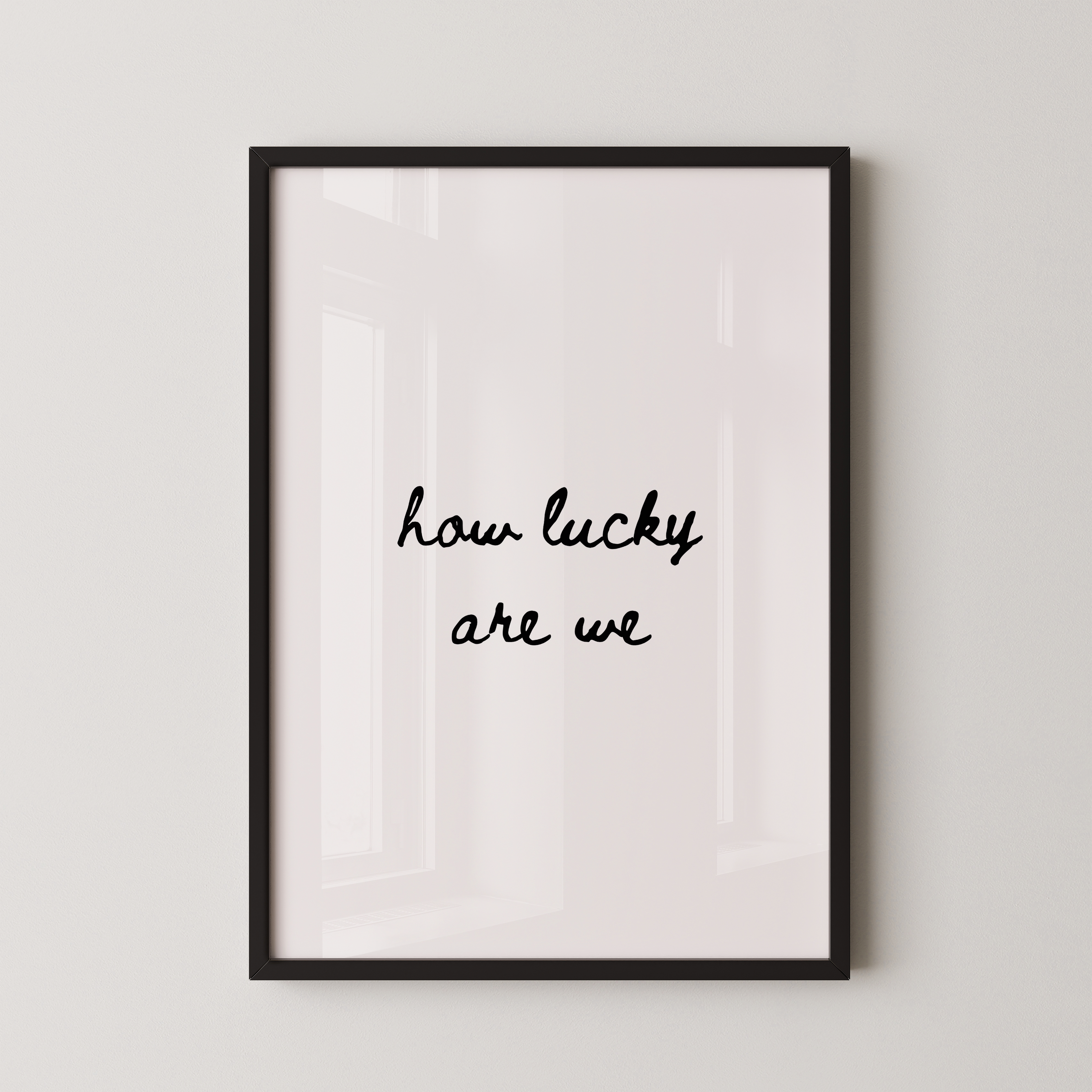 How Lucky Are We Script in Black