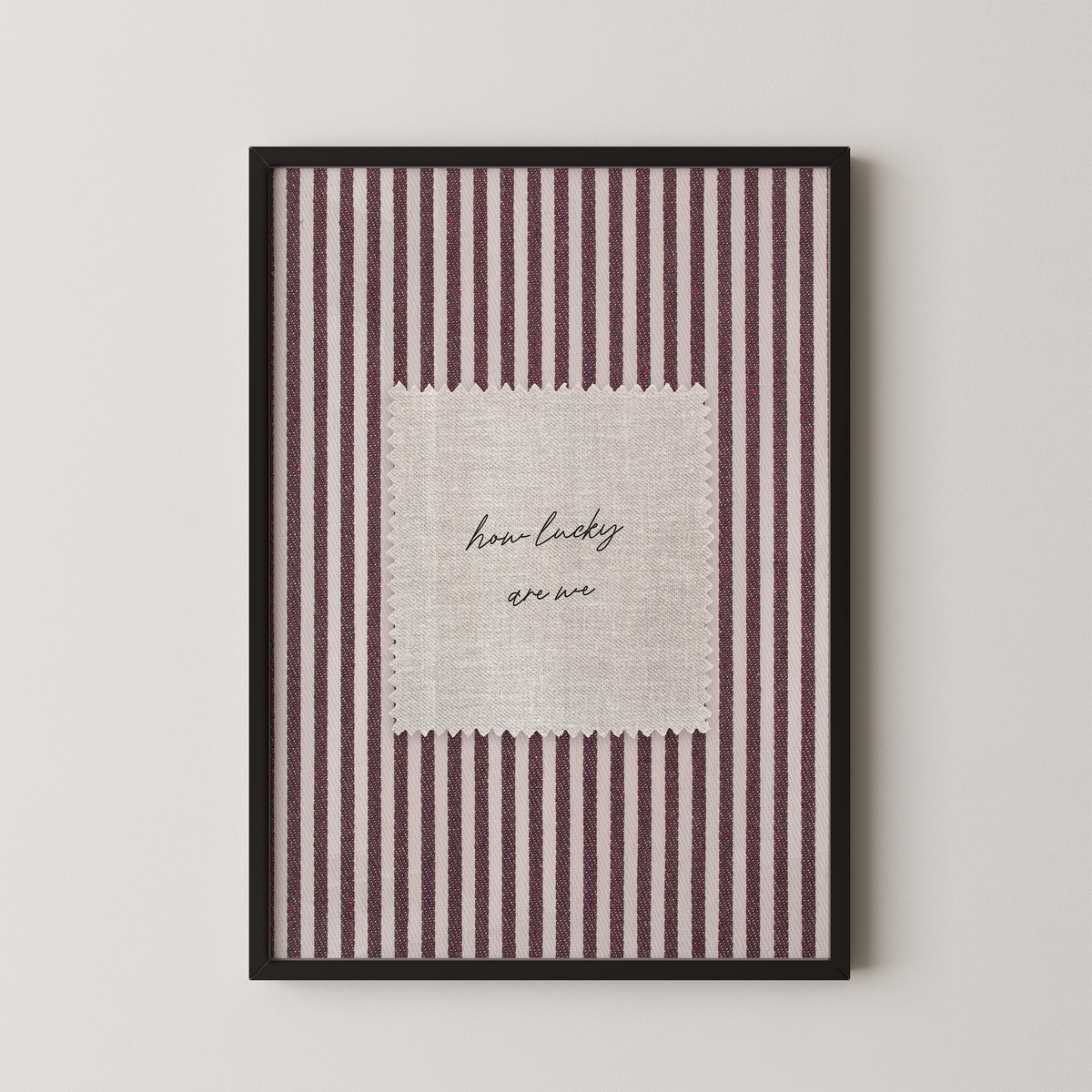 How Lucky Are We Vintage Stripes in Red