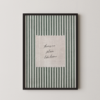 No Place Like Home Vintage Stripes in Green
