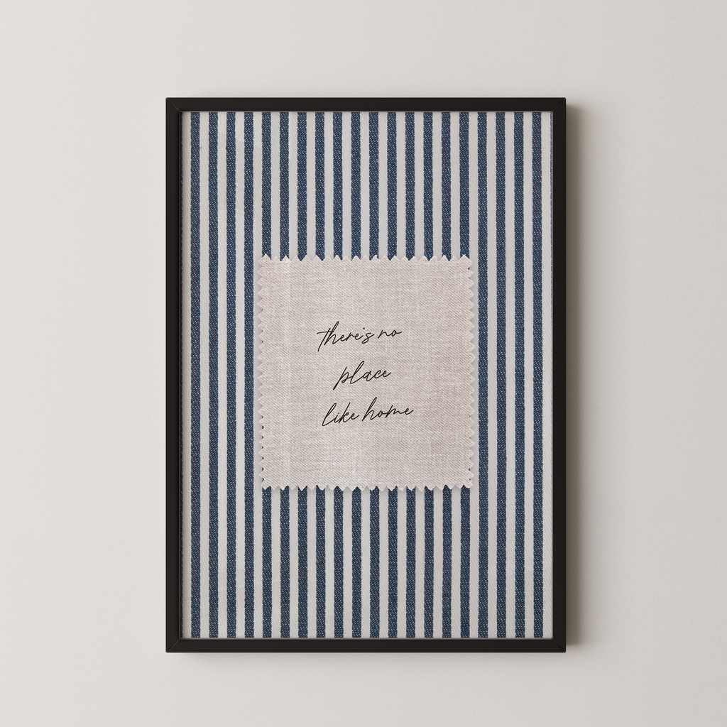 No Place Like Home Vintage Stripes in Blue