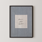 No Place Like Home Vintage Stripes in Blue