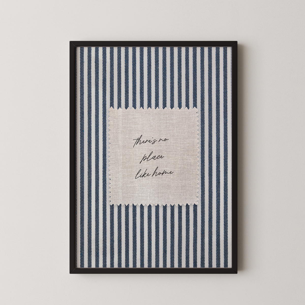 No Place Like Home Vintage Stripes in Blue