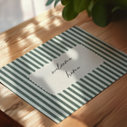 Welcome Home Vintage Stripes Landscape in Green