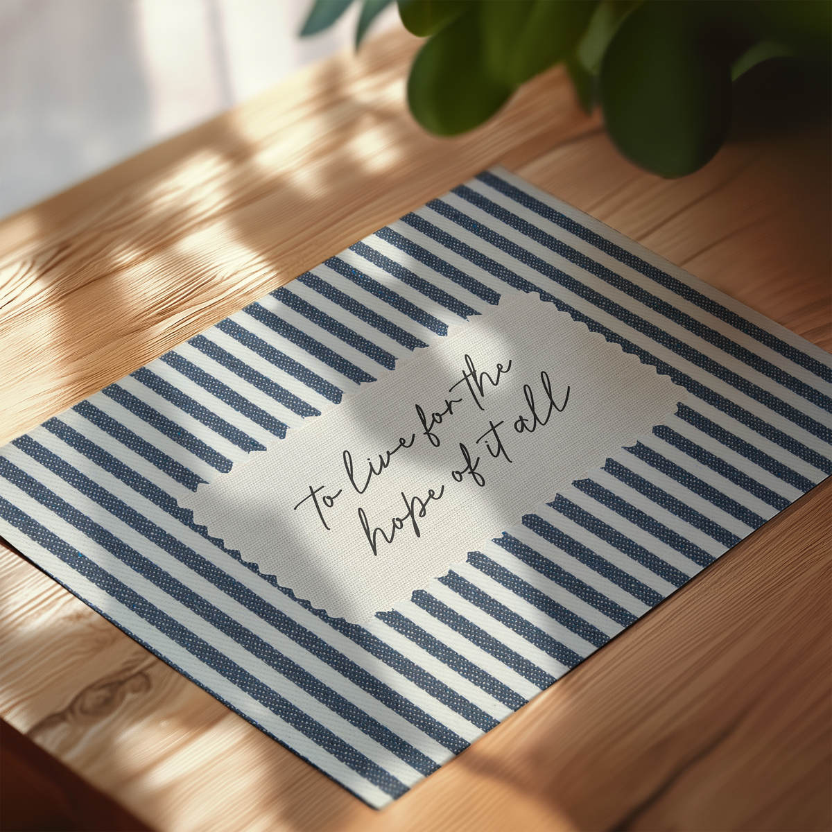 To Live for the Hope of it All Vintage Stripes in Blue