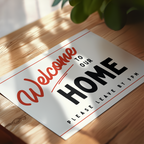 Welcome to Our Home Retro Print in Red