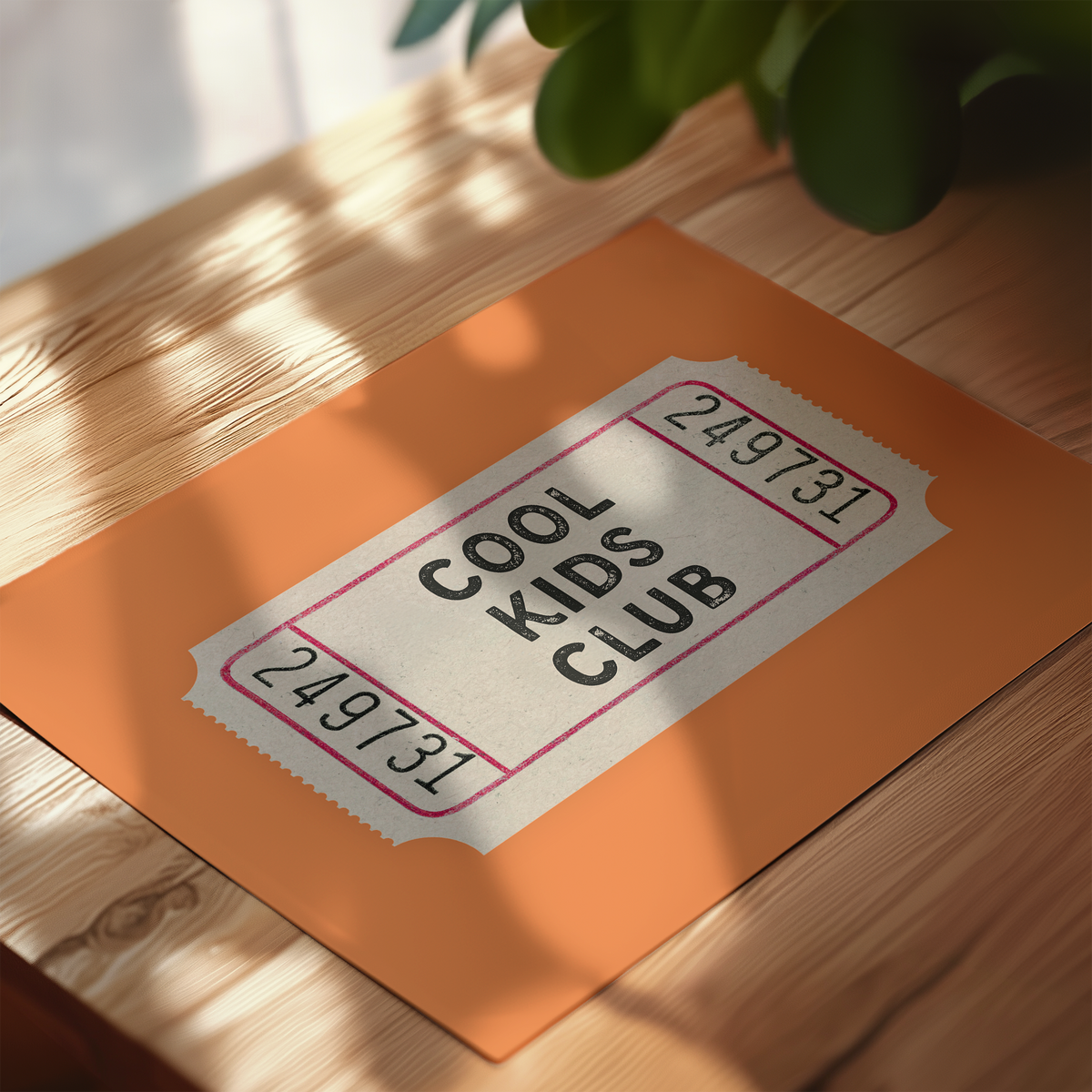 Cool Kids Club Ticket in Orange