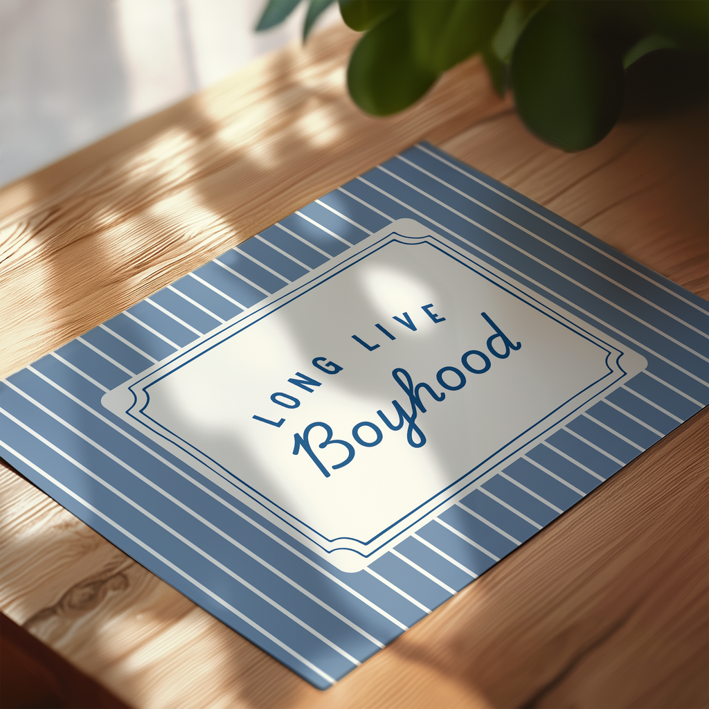 Long Live Boyhood Stripes in Blue