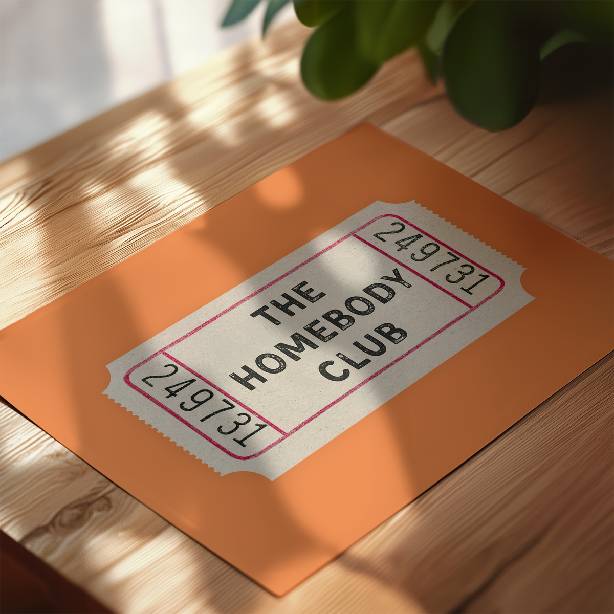 The Homebody Club Ticket in Orange