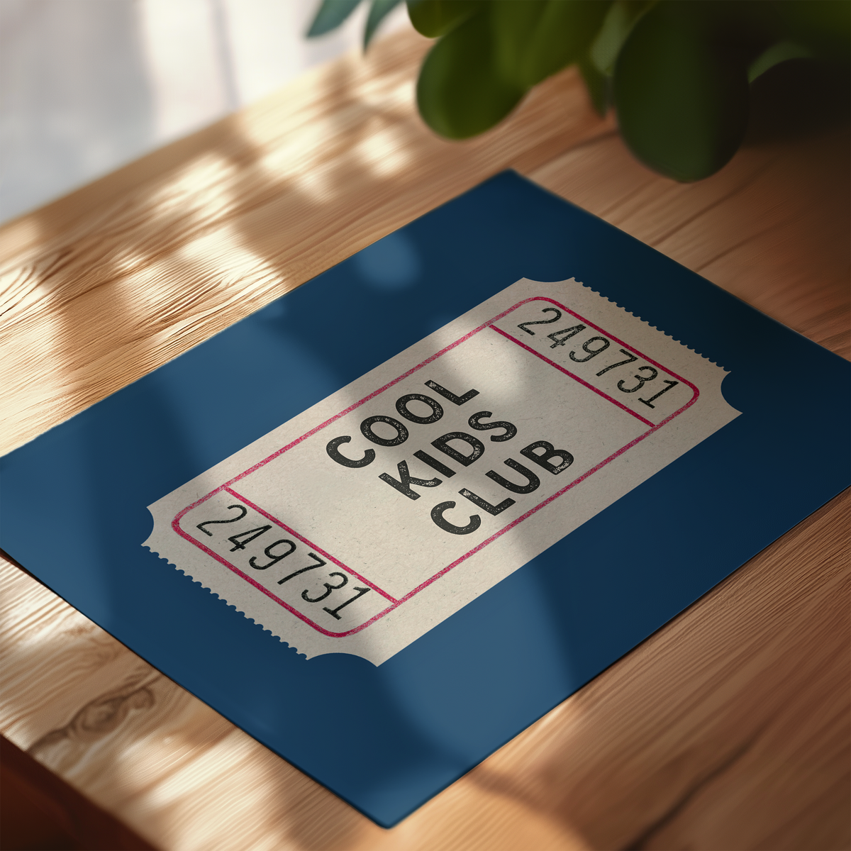 Cool Kids Club Ticket in Blue
