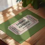 Shower Karaoke Ticket in Green