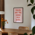 These Are The Good Old Days Striped Print in Red