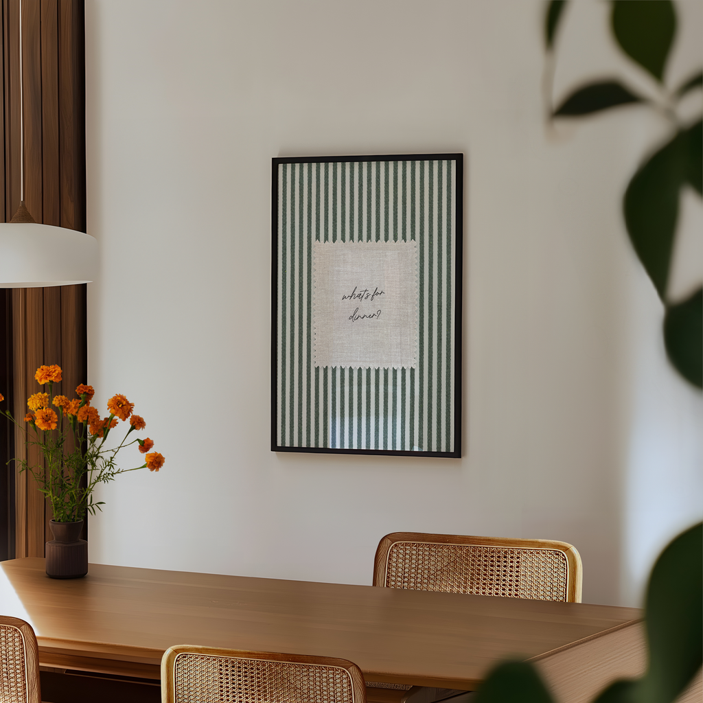 What's For Dinner? Vintage Stripes in Green