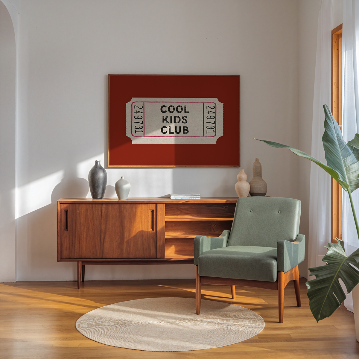 Cool Kids Club Ticket in Red